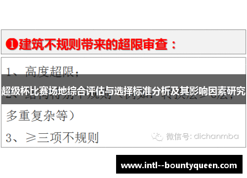 超级杯比赛场地综合评估与选择标准分析及其影响因素研究 超级杯比赛场地综合评估与选择标准分析及其影响因素研究
